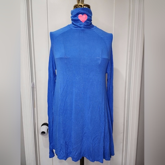 Dolls Kill Dresses & Skirts - Little Heart Turtleneck Dress- Blue Jean (m)